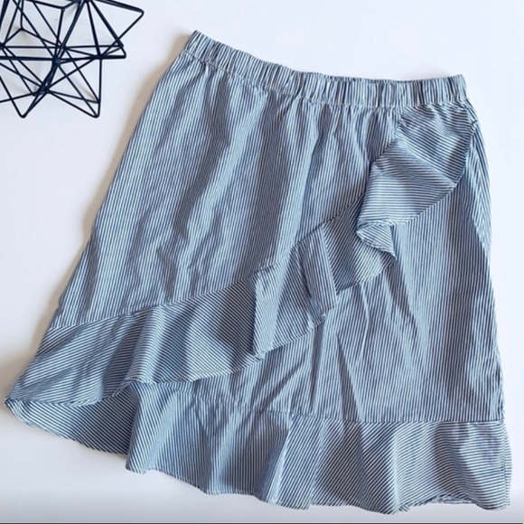 Joe Fresh Striped Ruffle Wrap Skirt - Picture 3 of 3